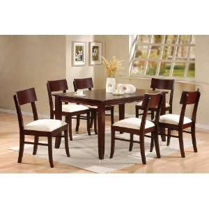  All new item 7 pc espresso finish wood dining table set 