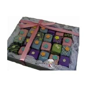 Hand Decorated Petit Fours   Box of 24  Grocery & Gourmet 