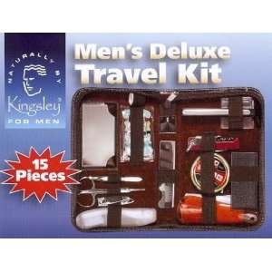 Kingsley Mens Deluxe Travel Kit 15 Piece Set # km 27 
