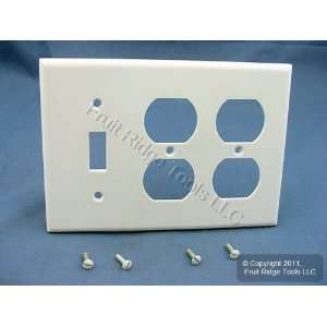 10 Leviton White 3 Gang Combination Switch/Outlet Wallplates Duplex 