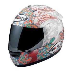Suomy Spec 1R Extreme Helmet , Size 3XL, Color White, Style Flowers 