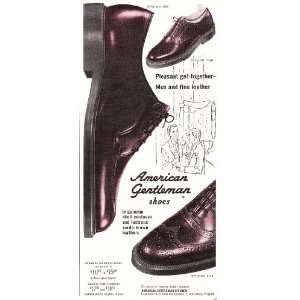   American Gentleman Shoes 1956 Original Advertisement 