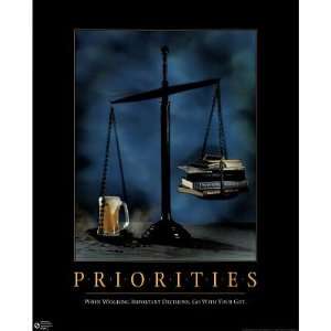  Priorities (College) Parody Demotivational Poster