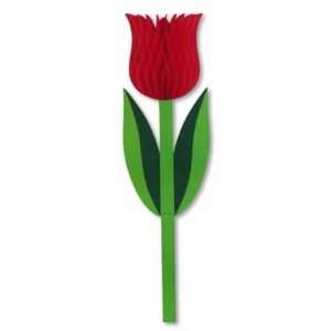  Tissue Tulip (red) Party Accessory (1 count) Toys 