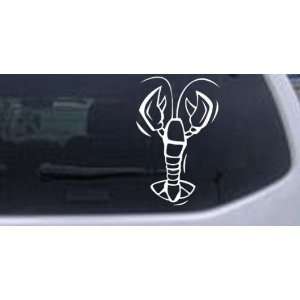 Lobster Animals Car Window Wall Laptop Decal Sticker    White 14in X 