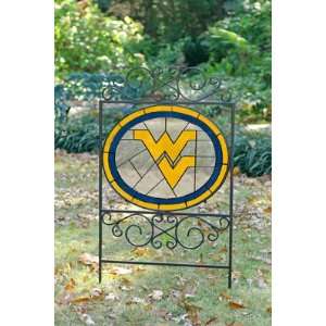  WEST VIRGINIA MOUNTAINEERS Team Logo STAINED GLASS YARD 