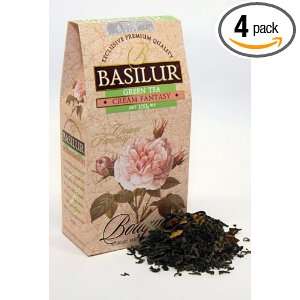 Basilur Tea Bouquet, Cream Fantasy, 100 Gram Packages (Pack of 4)