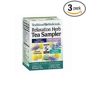 Traditional Medicinals Relaxation Sampler, 16 count (Pack of3)
