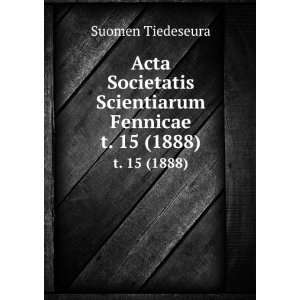  Acta Societatis Scientiarum Fennicae. t. 15 (1888) Suomen 