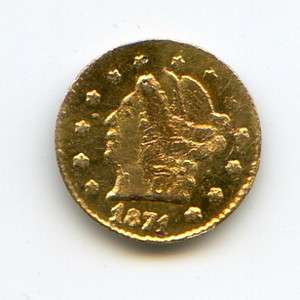   California Fractional Gold 1/4 $ BG 813   Die State II Genuine Cal