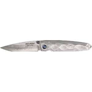   Mcusta Tsuchi Folder Classic Damascus Knife Model 34D 