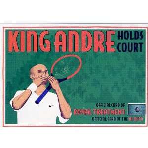  (4x6) 2004 US OPEN Andre Agassi POSTCARD TENNIS PICTURE 