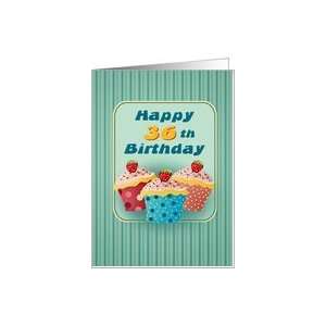  36 years old Cupcakes Birthday Greeting Cards Card Toys 