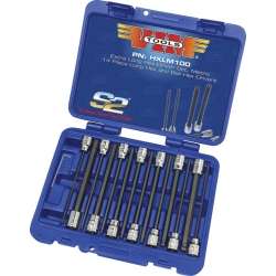   HXL100 3/8 inch Drive SAE Extra Long Hex and Ball Hex Driver Set