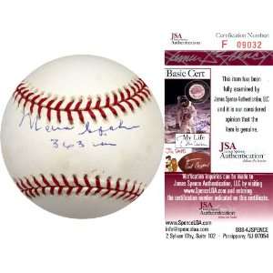   Spahn Signed Baseball   with 363 Wins Inscription