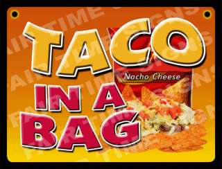 TACO IN A BAG SIGN   Concession Trailer, Stand, Cart  