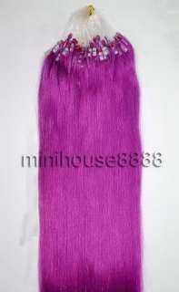100S 20 Loop/Micro Rings Hair Extensions #purple, 50g  