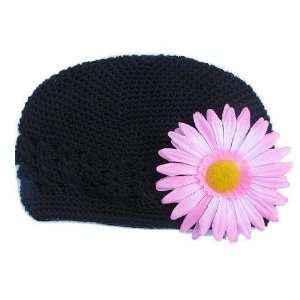  Size 2 My Little Noggin black Crochet beanie Kufi Hat 