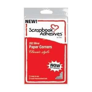  Adhesive Paper Photo Corners Classic Style Silver Arts 