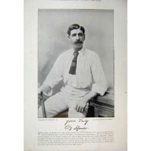  Cricket Photograph 1895 David Hunter Baker Yorkshire