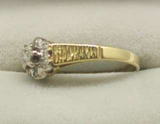 Vintage 18ct Gold Seven Stone Diamond Cluster Ring  