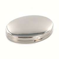 Engraved Silver Oval Compact Mirror Bridesmaid gift  