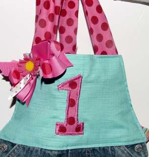 DDBD Boutique HAPPY BIRTHDAY Overalls Pageant Baby 1st  