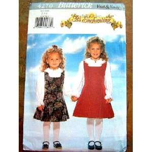 BUTTERICK SEWING PATTERN #4270 SIZE 2 3 4 CHILDRENS JUMPER AND BLOUSE 