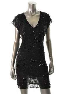 Aidan Mattox NEW Black Cocktail Dress Embellished Sale 8  