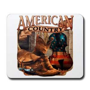   Pad) American Country Boots And Fiddle Violin Cowboy 