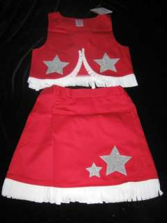 Gymboree Cowgirl Cowboy Costume Red Silver Star 3 4 NWT  