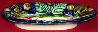 MAJOLICA PALISSY FISH PLATTER FRANCOIS MAURICE SIGNED 1  