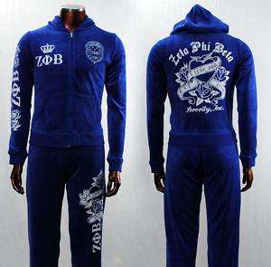 Blue Zeta Phi Bata Jogging, Warm up, 2pc Track Suit  