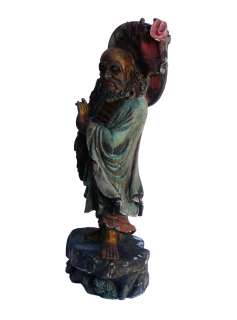 Wood Statue Zen Master Bodhidharma (TAMO) w428  