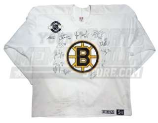 Boston Bruins Team Signed Practice Worn Jersey 12 Players   White B 