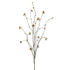  45 Glittered Hanging Orchid Spray Gold Silver (Pack of 12 
