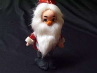 Vintage 60s Dream Doll Dakin Felt Jolly Santa Claus Long Beard Japan 