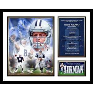  Troy Aikman Framed Dallas Cowboys Hall of Fame 2006 