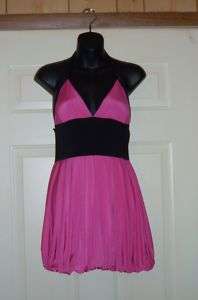 Womens Crell Brand Pink/Black dress Size S PO  