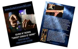 Guns N Roses Sweet Child O Mine Note For Note Guitar Lessons DVD