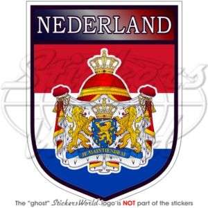 NETHERLANDS Shield HOLLAND Bumper Sticker 100mm (4)  