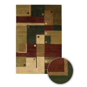   Hand Knotted Tibetan Rug 1358 Multi Boxes 50x76