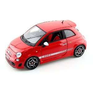  2008 Fiat 500 Abarth 1/18 Metallic Red Toys & Games