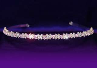 Wedding Pink Crystal Rhinestone Headband Tiara T1089  