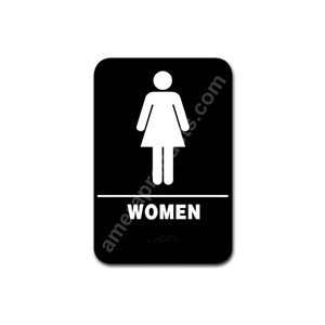  Restroom Sign Women Black 5303