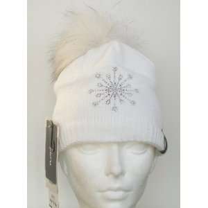  Norton 5330 White / Crystal Snowflake / Racoon Fur PomPom 