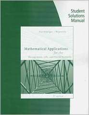 Student Solutions Manual for Harshbarger/Reynolds Mathematical 