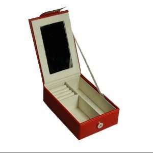  Richards Homewares 54171 Red Jewelry Case with Cream 