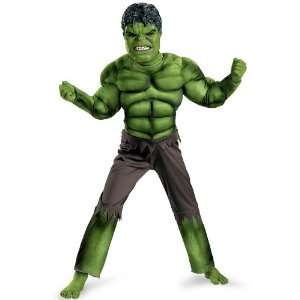  Avengers Hulk Avengers Classic Muscle Costume, Green/Brown 