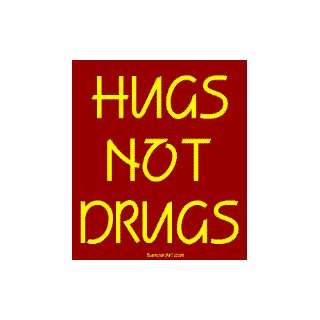  HUGS NOT DRUGS MINIATURE Sticker Automotive